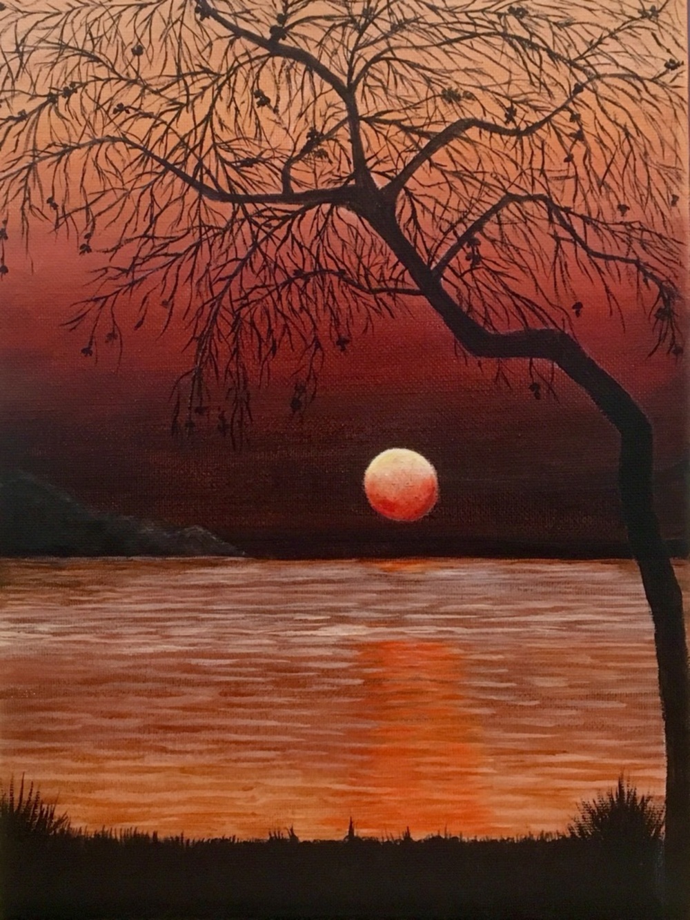 Hand Crafted Art Print “Evening Sunset”